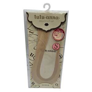 Tutu Anna Womens Sz S Pair of No Show Socks Beige NEW